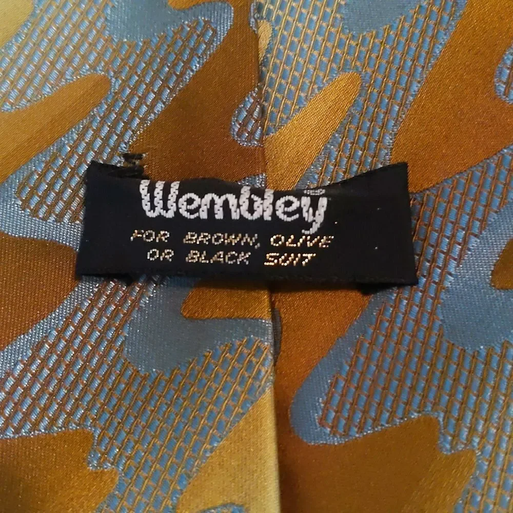 Wembley Squiggle Tie Mens Retro Vintage
